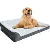 imageAmazon Basics Washable LShaped Dog Bed for Medium Dogs AntiSlip Pet Sofa Bed for Indoor Dogs Crate Bed 36x27x8 Inches GrayLight Gray