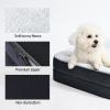 imageAmazon Basics Washable LShaped Dog Bed for Medium Dogs AntiSlip Pet Sofa Bed for Indoor Dogs Crate Bed 36x27x8 Inches GrayLight Gray