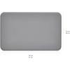 imageAmazon Basics Waterproof AntiSlip Silicone Cat ampamp Dog Food Mat Pet Mats with Raised Edges for Food and Water Bowl to Protect Floors 185 x 115 Inches Gray SolidGray