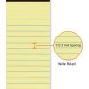 imageAmazon Basics Wide Ruled Lined Writing Note Pads 85 inch x 1175 inch White 12 Count 12 Pack of 50Canary