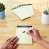 imageAmazon Basics Wide Ruled Lined Writing Note Pads 85 inch x 1175 inch White 12 Count 12 Pack of 50Canary