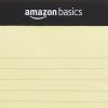 imageAmazon Basics Wide Ruled Lined Writing Note Pads 85 inch x 1175 inch White 12 Count 12 Pack of 50Canary