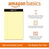 imageAmazon Basics Wide Ruled Lined Writing Note Pads 85 inch x 1175 inch White 12 Count 12 Pack of 50Canary