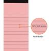 imageAmazon Basics Wide Ruled Lined Writing Note Pads 85 inch x 1175 inch White 12 Count 12 Pack of 50Multicolor