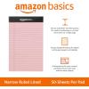 imageAmazon Basics Wide Ruled Lined Writing Note Pads 85 inch x 1175 inch White 12 Count 12 Pack of 50Multicolor