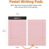 imageAmazon Basics Wide Ruled Lined Writing Note Pads 85 inch x 1175 inch White 12 Count 12 Pack of 50Multicolor
