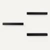 imageAmazon Basics Wood Floating Wall Shelves Pack of 3 White 158quot x 5quot x 18quotBlack