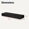 imageAmazon Basics Wood Floating Wall Shelves Pack of 3 White 158quot x 5quot x 18quotBlack