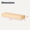 imageAmazon Basics Wood Floating Wall Shelves Pack of 3 White 158quot x 5quot x 18quotPine