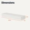 imageAmazon Basics Wood Floating Wall Shelves Pack of 3 White 158quot x 5quot x 18quotWhite