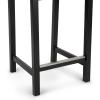 imageAmazon Basics Wooden Bar Stool with Backrest 24quot White Set of 2Black