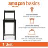 imageAmazon Basics Wooden Bar Stool with Backrest 24quot White Set of 2Black