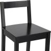 imageAmazon Basics Wooden Bar Stool with Backrest 24quot White Set of 2Black