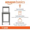 imageAmazon Basics Wooden Bar Stool with Backrest 24quot White Set of 2Grey