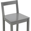 imageAmazon Basics Wooden Bar Stool with Backrest 24quot White Set of 2Grey