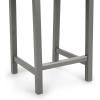 imageAmazon Basics Wooden Bar Stool with Backrest 24quot White Set of 2Grey