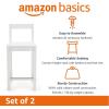 imageAmazon Basics Wooden Bar Stool with Backrest 24quot White Set of 2White