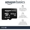 imageAmazon Basics microSDXC Memory Card with Full Size Adapter A2 U3 Read Speed up to 100 MBs 1 Tb Black512GB