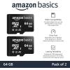 imageAmazon Basics microSDXC Memory Card with Full Size Adapter A2 U3 Read Speed up to 100 MBs 1 Tb Black64GB2 pack