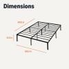 imageAmazon BasicsMetal Bed Frame NonFoldable Platform Bed Easy Assembly Queen 60W x 80L in BlackQueen  60W x 80L 152W x 204L cm