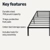 imageAmazon BasicsMetal Bed Frame NonFoldable Platform Bed Easy Assembly Queen 60W x 80L in BlackQueen  60W x 80L 152W x 204L cm
