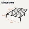 imageAmazon BasicsMetal Bed Frame NonFoldable Platform Bed Easy Assembly Queen 60W x 80L in BlackTwin