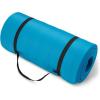 imageAmazon Basics 1 Inch Extra Thick Workout Exercise Yoga Mat with Carrying StrapAqua