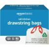 imageAmazon Basics 13 Gallon Tall Kitchen Drawstring Trash Bags Unscented 10 Post Consumer Recycled 120 Count1 Count Pack of 120