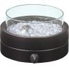 imageAmazon Basics 14Inch Round Propane Fire Pit 9000 BTU Portable Tabletop Fireplace with Glass Stones Umbrella Hole Compatible for Outdoor Patio Tables ampamp Camping Brown