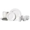 imageAmazon Basics 16Piece Porcelain Kitchen Dinnerware Set with Plates Bowls and Mugs Service for 4  White