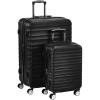 imageAmazon Basics 2 Piece Set 20quot 28quot With TSA Locks Hardshell Suitcases With Four Multidirectional Wheels Expandable For Up to 25 More Space With ScratchResistant Surface BlackBlack
