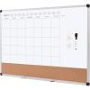 imageAmazon Basics 24quot x 36quot Monthly Whiteboard Calendar with Cork Board Wall Mounted Easy to Install Silver Aluminum Frame