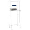 imageAmazon Basics 3 Tier Bathroom Over the Toilet Storage Organizer with Paper Holders White
