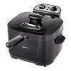 imageAmazon Basics 32Qt 30L Deep Fryer with 12Cup Oil Capacity Adjustable Temperature Easy Draining Basket Stainless Steel Exterior Viewing Window 1500W Black ampamp Silver21Qt  Black