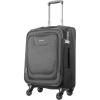 imageAmazon Basics 3Piece Set 21quot 23quot 28quot Softside Suitcases With Wheels With Four 360Degree Multidirectional Spinner Wheels Expandable Space Zippered Pocket and Straps Telescopic Handle BlackBlack