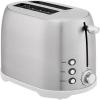 imageAmazon Basics 4 Slice Toaster 6 Browning Settings Removable Crumb Tray Bagel and Defrost Function Cancel Button 1600W BlackBrushed Silver