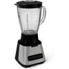 imageAmazon Basics 6Cup 50 Fl Oz Countertop Blender with 6 PreProgrammed Functions Pulse Ice Crush Stainless Steel Blades Glass Jar Up to 700W Black ampamp Silver