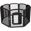 imageAmazon Basics 8Panel Octagonal Plastic Pet Pen Fence Enclosure With Gate  34 inches BlackBlack