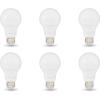 imageAmazon Basics A19 LED Light Bulbs 60 Watt Equivalent Energy Efficient 9W E26 Standard Base Soft White 2700K Dimmable 10000 Hour Lifetime  6PackDaylight