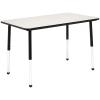 imageAmazon Basics Adjustable Rectangular Classroom Activity Table Writing Desk Adjustable Height 1930 Inch Grey TopBlack Edge 47quot W x 29quot L x 30quot H47W x 29L x 30H