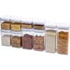 imageAmazon Basics Airtight Food Storage Containers BPA Free with TwistTurn Lids for Kitchen Pantry Organization 10Piece Square Set Clear Plastic10Piece Square Set