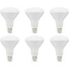 imageAmazon Basics BR30 LED Light Bulbs Energy Efficient Dimmable E26 Standard Base 65 Watt Equivalent 11W 10000 Hour Lifetime Soft White 2700K 6Pack of BulbsSoft White