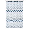 imageAmazon Basics Bathroom Shower Curtain Water Resistant Fabric with Grommets ampamp Hooks Machine Washable 72quotx72quot Light Brown BeigeBlue Ombre Chevron