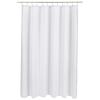 imageAmazon Basics Bathroom Shower Curtain Water Resistant Fabric with Grommets ampamp Hooks Machine Washable 72quotx72quot Light Brown BeigeBright White