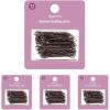 imageAmazon Basics Bobby Pins in Case Black 72 Count Pack of 4Brown