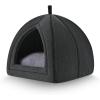 imageAmazon Basics Cat Cave Bed 2in1 Foldable House for Indoor Cats with Washable Cushion and NonSlip Base 15 x 15 Inches SmallL175175175