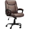 imageAmazon Basics Classic Puresoft PU Padded MidBack Height Adjustable Office Computer Desk Chair with Armrest 26quotD x 2375quotW x 42quotH BlackBrown