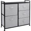imageAmazon Basics Closet Organizer Drawers with 5Fabric Storage Units WhiteBlack