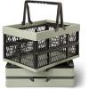 imageAmazon Basics Collapsible Plastic Grocery Shopping Baskets with Handles 3 Pack 66 gallon Green