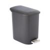 imageAmazon Basics Compact Plastic Bathroom Trash Can with Hands Free Foot Pedal Quiet Close StepOn 6 Liters Black Lid IncludedBlack